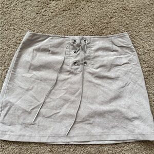 Express Gray Mini Skirt Casual Resort Wear